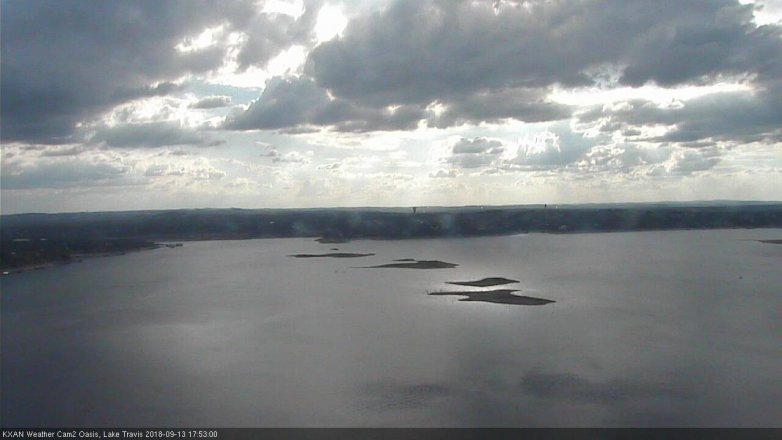 Lake Travis webcam, September 13, 2018 4:55 PM CT