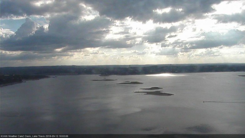 Lake Travis webcam, September 13, 2018 5:05 PM CT