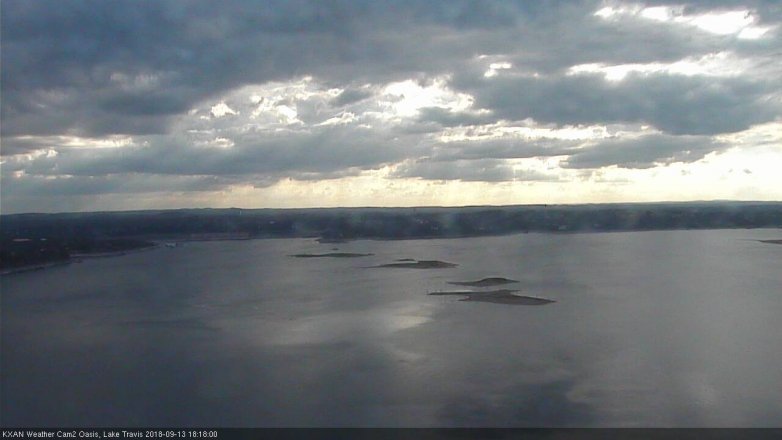 Lake Travis webcam, September 13, 2018 5:20 PM CT