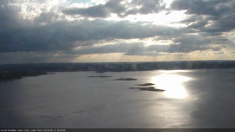 Lake Travis webcam, September 13, 2018 5:35 PM CT