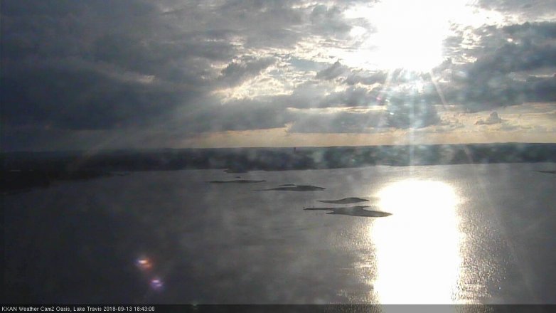 Lake Travis webcam, September 13, 2018 5:45 PM CT