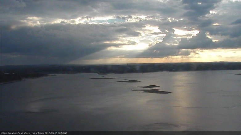 Lake Travis webcam, September 13, 2018 5:55 PM CT