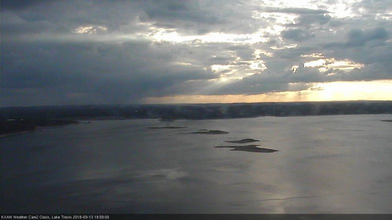 Lake Travis webcam, September 13, 2018 6:00 PM CT