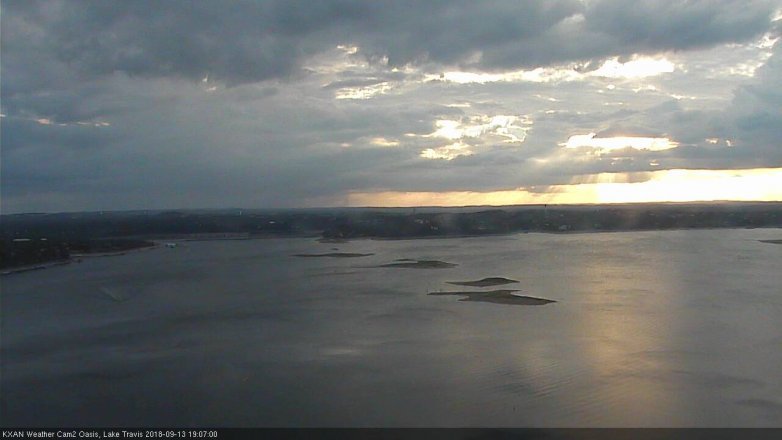 Lake Travis webcam, September 13, 2018 6:10 PM CT