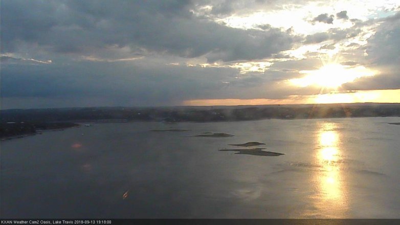 Lake Travis webcam, September 13, 2018 6:20 PM CT