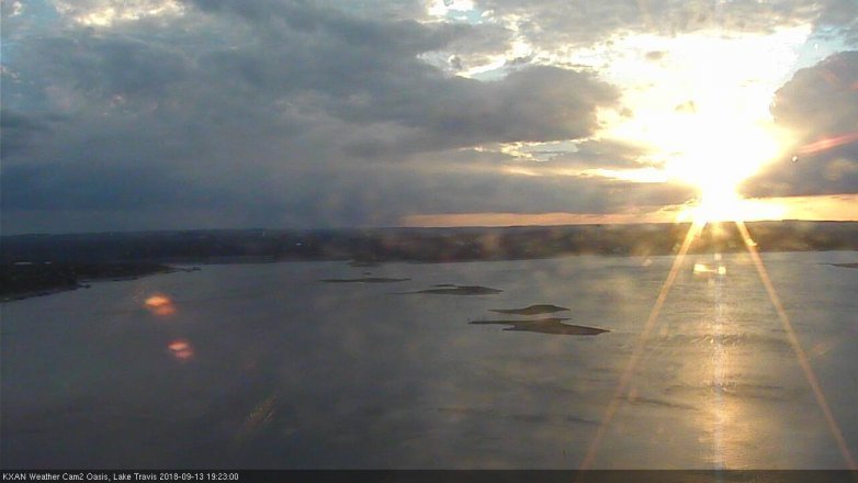 Lake Travis webcam, September 13, 2018 6:25 PM CT