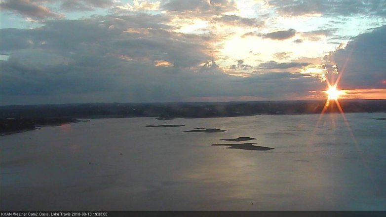 Lake Travis webcam, September 13, 2018 6:35 PM CT