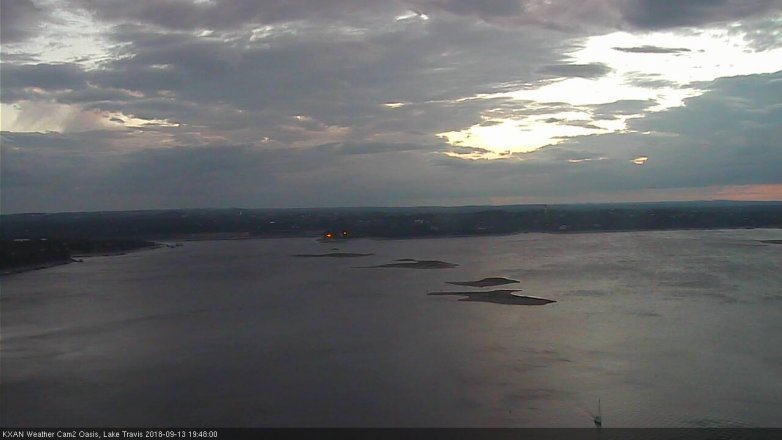 Lake Travis webcam, September 13, 2018 6:50 PM CT