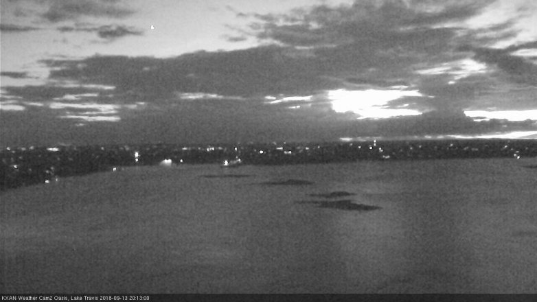 Lake Travis webcam, September 13, 2018 7:15 PM CT