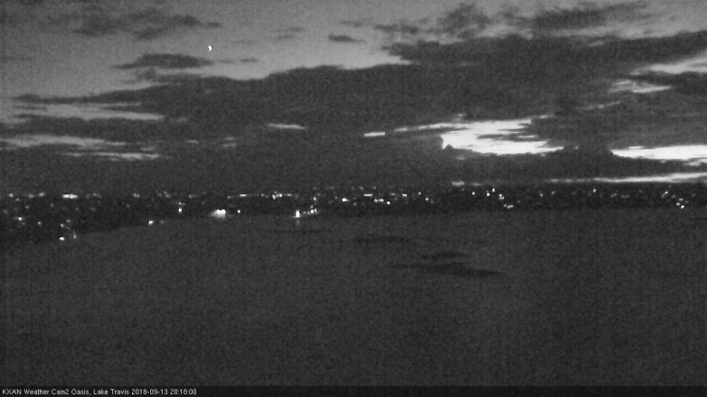 Lake Travis webcam, September 13, 2018 7:20 PM CT