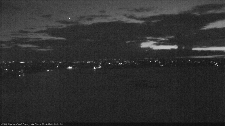 Lake Travis webcam, September 13, 2018 7:25 PM CT