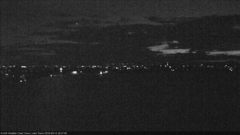 Lake Travis webcam, September 13, 2018 7:30 PM CT