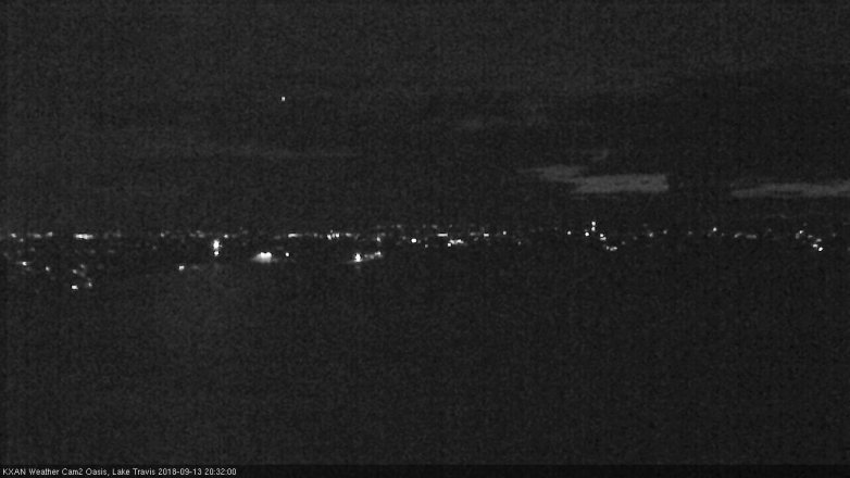 Lake Travis webcam, September 13, 2018 7:35 PM CT