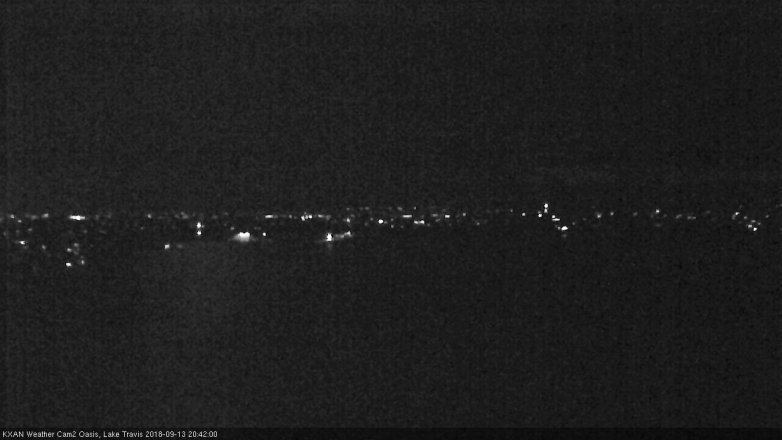 Lake Travis webcam, September 13, 2018 7:45 PM CT