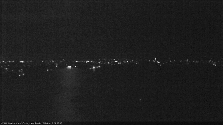 Lake Travis webcam, September 13, 2018 8:05 PM CT