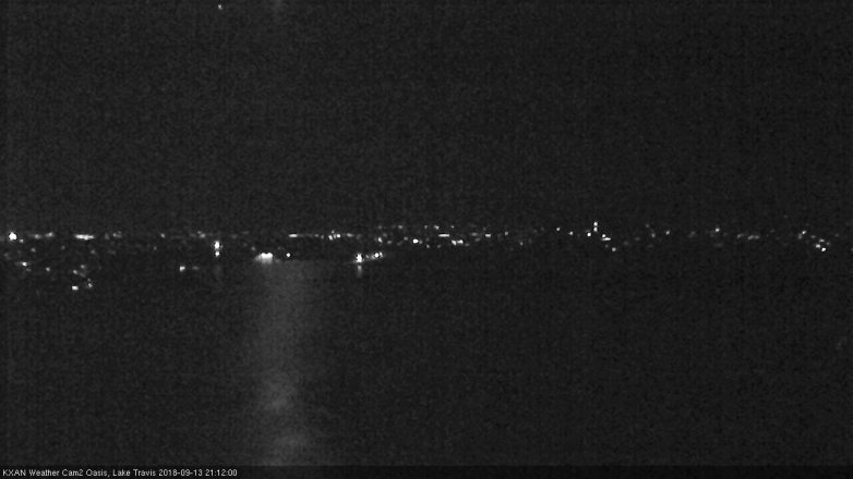 Lake Travis webcam, September 13, 2018 8:15 PM CT