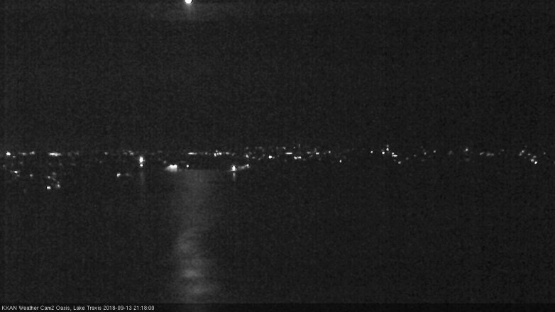Lake Travis webcam, September 13, 2018 8:20 PM CT