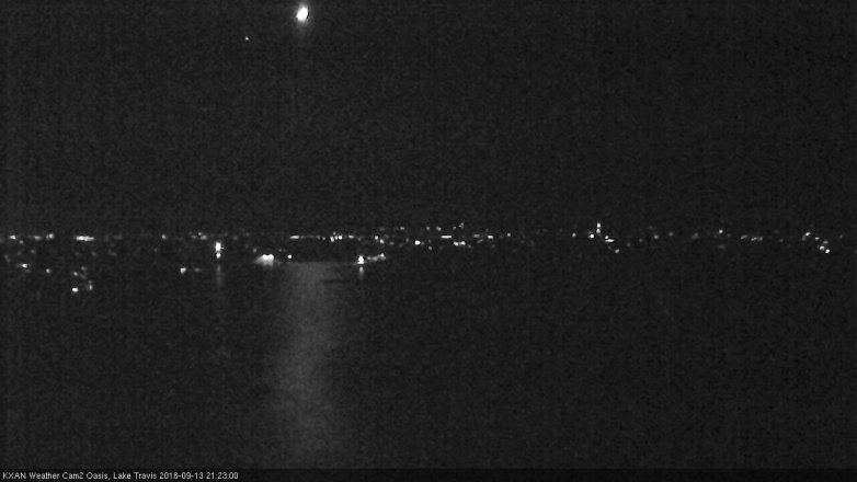 Lake Travis webcam, September 13, 2018 8:25 PM CT