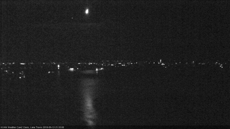 Lake Travis webcam, September 13, 2018 8:35 PM CT