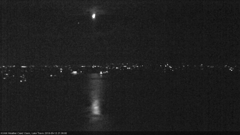 Lake Travis webcam, September 13, 2018 8:40 PM CT