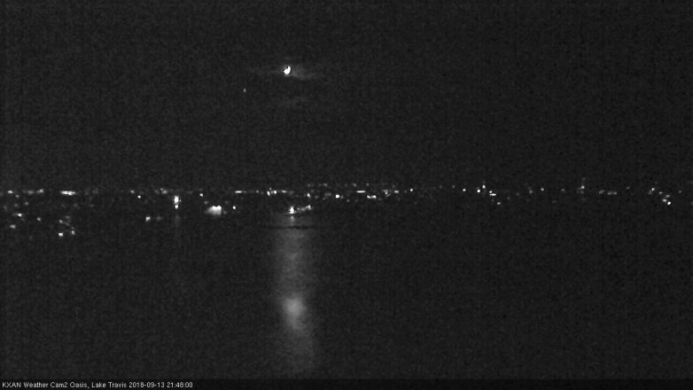 Lake Travis webcam, September 13, 2018 8:50 PM CT