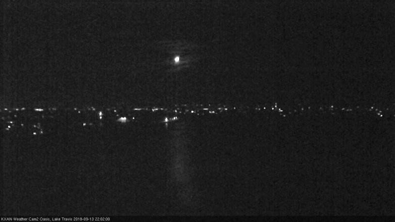 Lake Travis webcam, September 13, 2018 9:05 PM CT