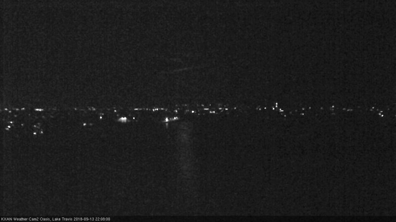 Lake Travis webcam, September 13, 2018 9:10 PM CT