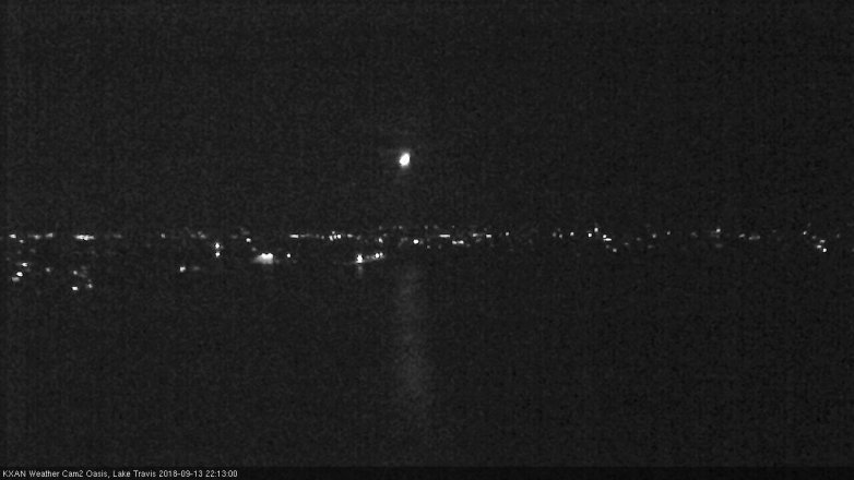 Lake Travis webcam, September 13, 2018 9:15 PM CT