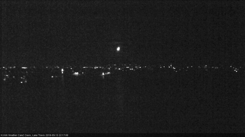 Lake Travis webcam, September 13, 2018 9:20 PM CT