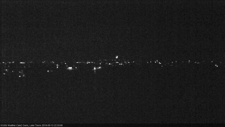 Lake Travis webcam, September 13, 2018 9:35 PM CT
