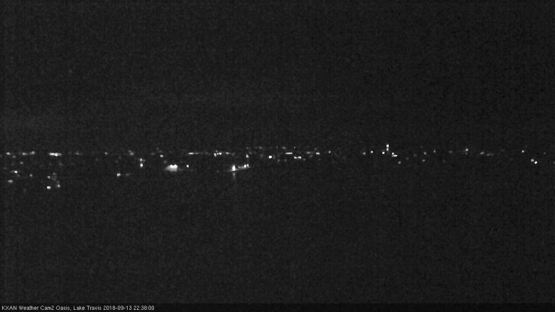 Lake Travis webcam, September 13, 2018 9:40 PM CT