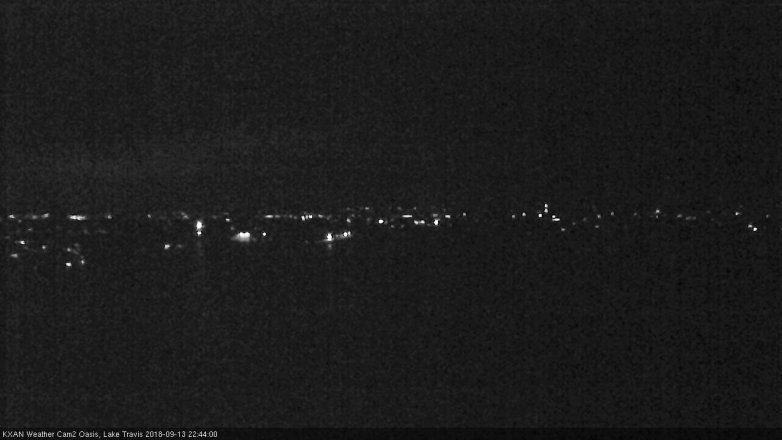 Lake Travis webcam, September 13, 2018 9:50 PM CT