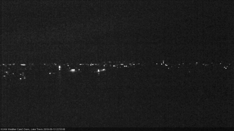 Lake Travis webcam, September 13, 2018 9:55 PM CT