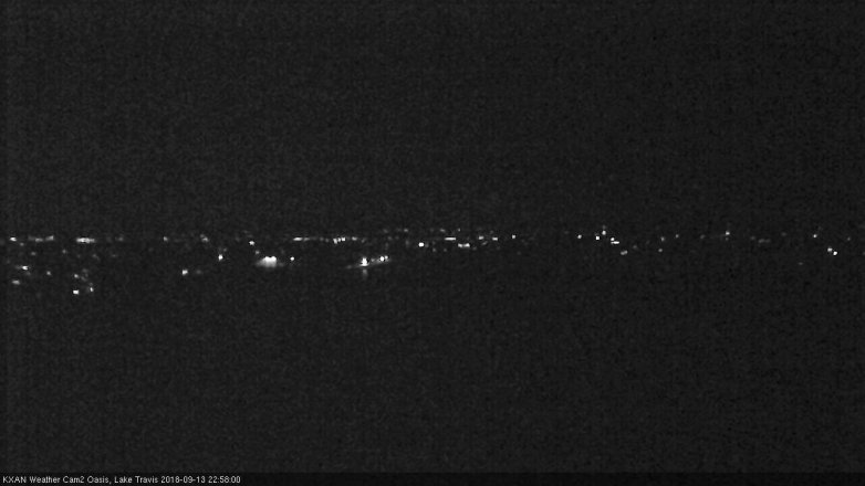 Lake Travis webcam, September 13, 2018 10:00 PM CT