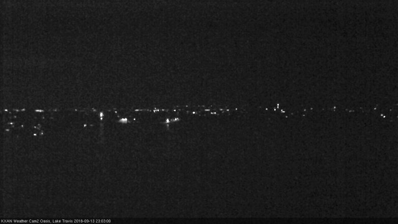 Lake Travis webcam, September 13, 2018 10:05 PM CT