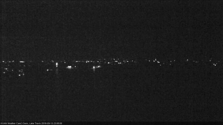 Lake Travis webcam, September 13, 2018 10:10 PM CT