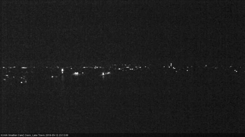 Lake Travis webcam, September 13, 2018 10:15 PM CT
