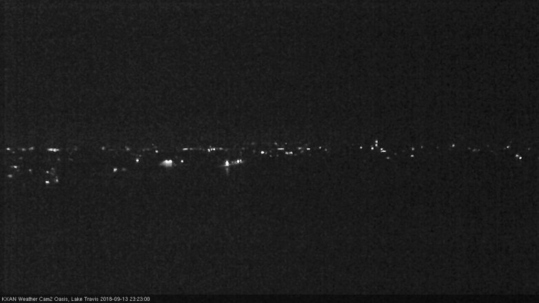 Lake Travis webcam, September 13, 2018 10:25 PM CT