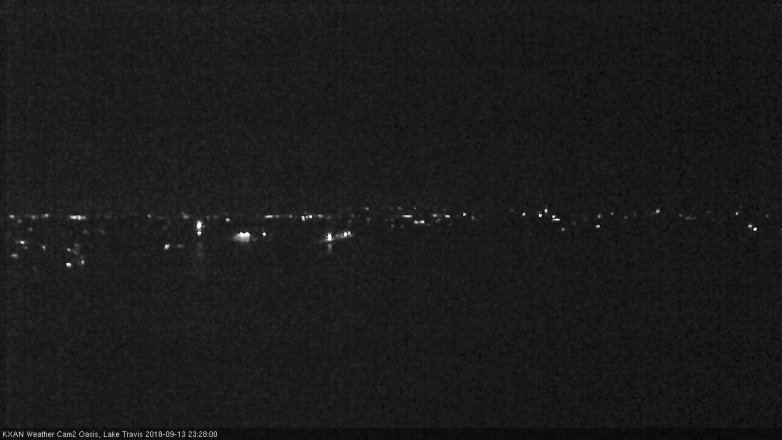 Lake Travis webcam, September 13, 2018 10:30 PM CT