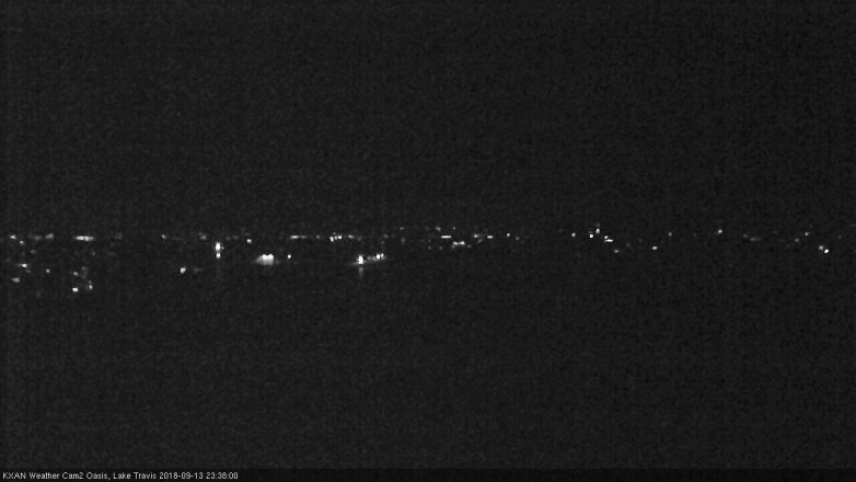 Lake Travis webcam, September 13, 2018 10:40 PM CT