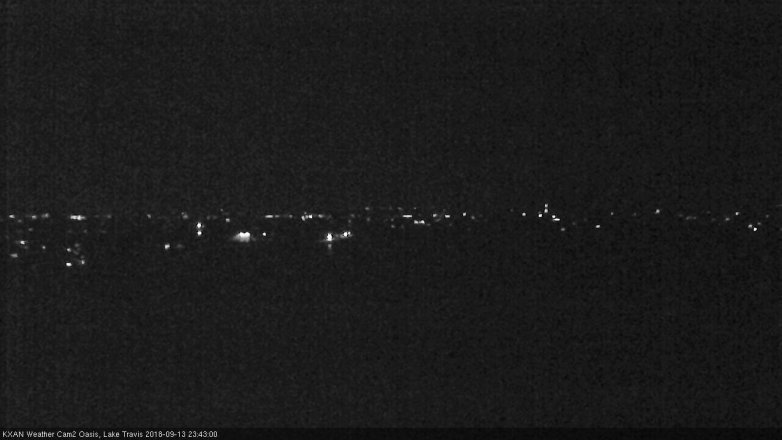 Lake Travis webcam, September 13, 2018 10:45 PM CT