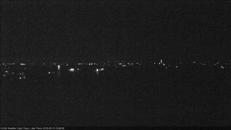 Lake Travis webcam, September 13, 2018 10:50 PM CT