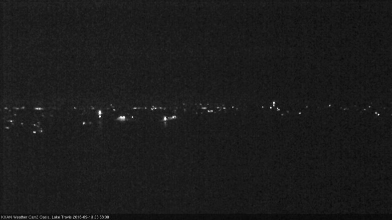 Lake Travis webcam, September 13, 2018 11:00 PM CT