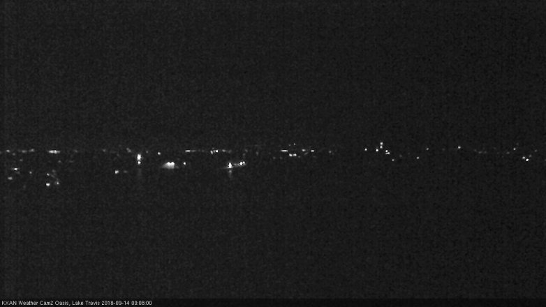 Lake Travis webcam, September 13, 2018 11:10 PM CT