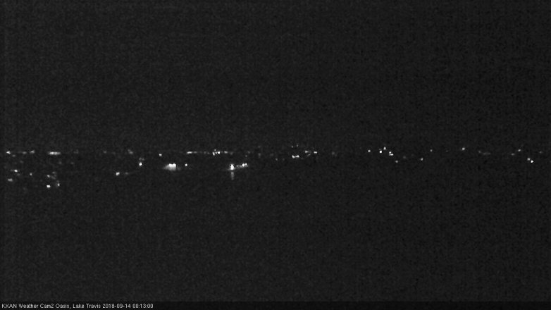 Lake Travis webcam, September 13, 2018 11:15 PM CT