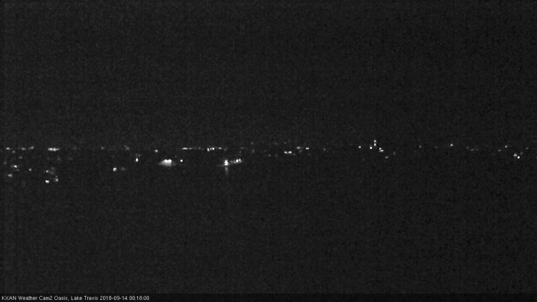 Lake Travis webcam, September 13, 2018 11:20 PM CT