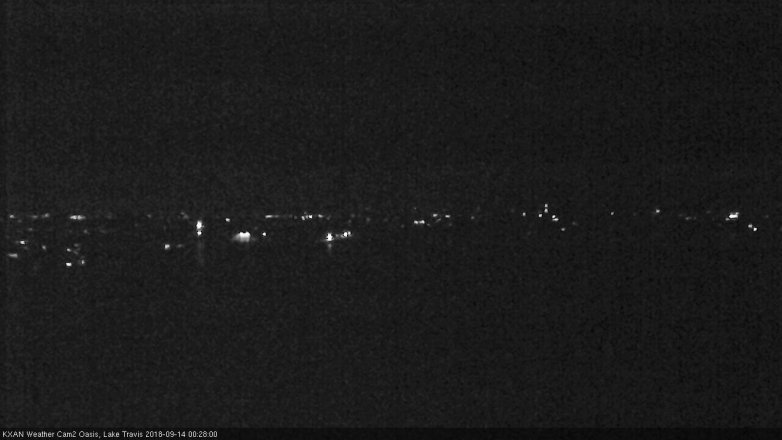 Lake Travis webcam, September 13, 2018 11:30 PM CT