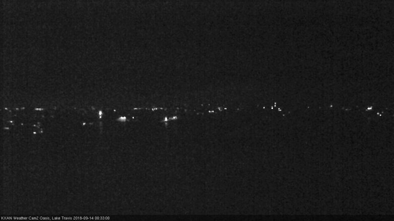 Lake Travis webcam, September 13, 2018 11:35 PM CT