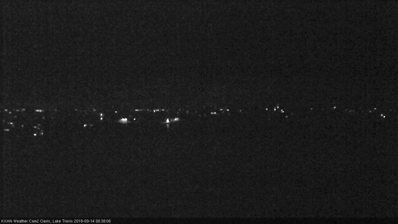Lake Travis webcam, September 13, 2018 11:40 PM CT