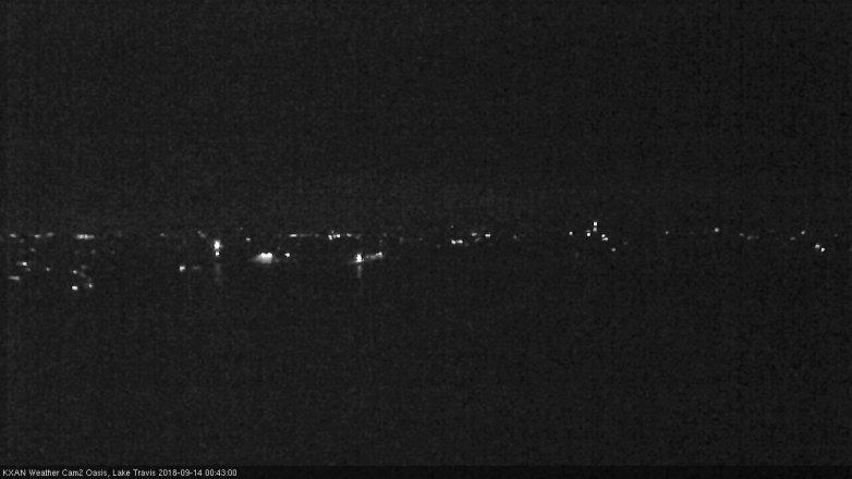 Lake Travis webcam, September 13, 2018 11:45 PM CT